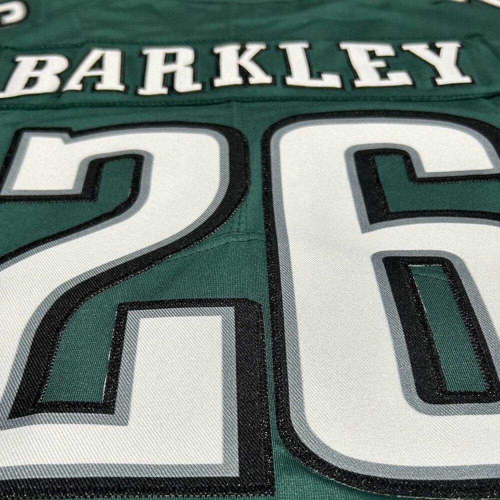Men's Philadelphia Eagles Saquon Barkley #26 All-Stitched Midnight Green Jersey